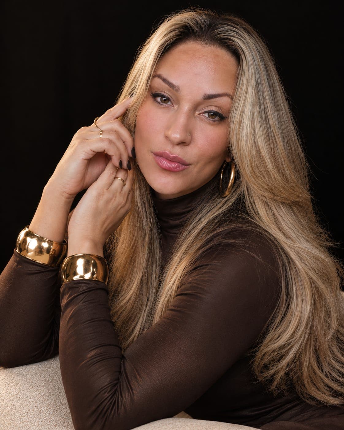 Kelly Ferreira em seu ambiente profissional